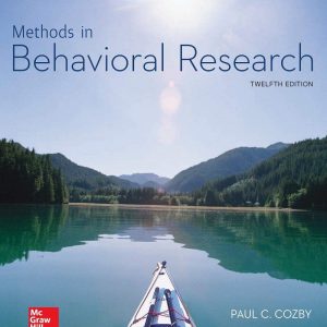 Methods in Behavioral Research 12th Edition by Paul C. Cozby